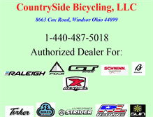 Tablet Screenshot of countrysidebicycling.com